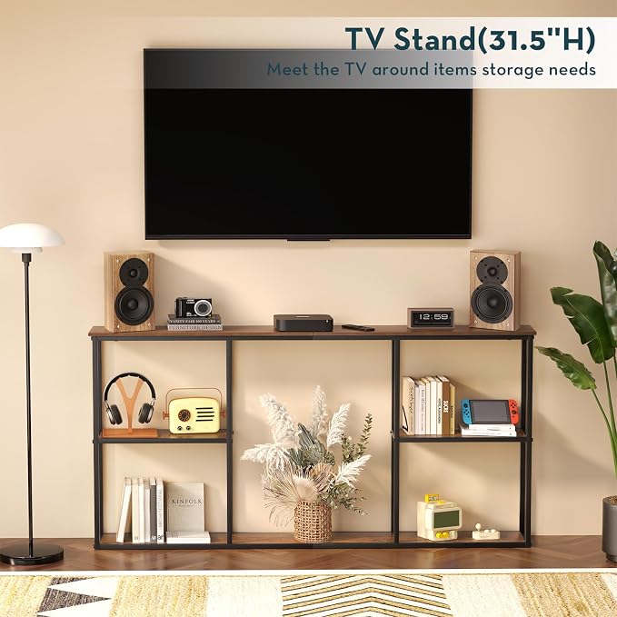 WOHOMO Console Table, 3-Tier Small Entryway Tables, Narrow Sofa Table - Image 5