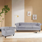 QHITTY 2 Piece Living Room Set, Sectional Chesterfield Sofa Chair Contemporary by QHITTYFurnitureLife
