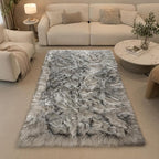 EasyJoy Faux Sheepskin Rug, Fluffy Faux Fur Rug, Ultra Soft Shag Area Rug - Image 5