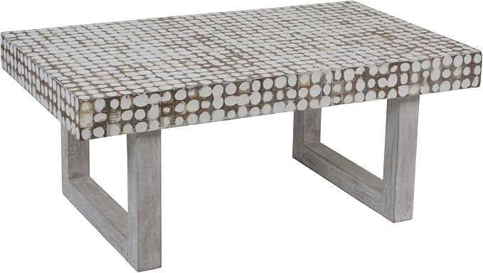 East at Main White Coffee Table – Handmade Accent Table - Image 7