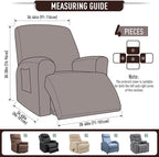 TAOCOCO Oversized Recliner Chair Covers, 1 Seater Streach Recliner Covers Soft - Image 4