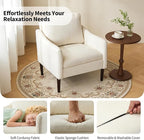 2PCS Mid Century Modern Accent Chair, Chenille Fabric Armchair - Image 6