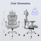 Ergonomic Office Chair with 3D Headrest, Computer Chair with Adjustable - Image 3