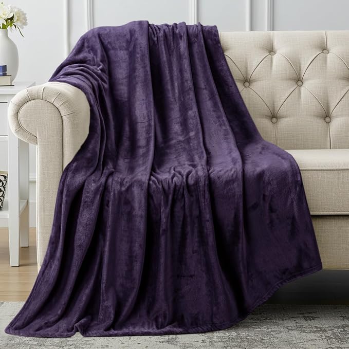 Utopia Bedding Ultra Soft Fleece Bed Blanket Throw Size Purple | Microfiber by UTOPIABEDDING