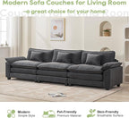 Oprisen 120" Modular Sectional Sofa, Comfy Cloud Couch Sectional Sofa, Velvet - Image 7