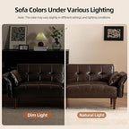 HALLYBEE 85” Futon Sofa Bed, Sleeper Sofa, Small Couch - Image 3