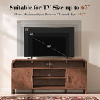 Entertainment Center for Living Room, Curved TV Stand - Image 5
