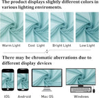 Aqua Sheer Curtains for Bedroom 84 Inches Long 2 Panels, Voile Solid - Image 4