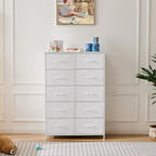 Sweetcrispy 10 Drawer Fabric Dresser Tall Chest Storage Organizer Tower - Image 6
