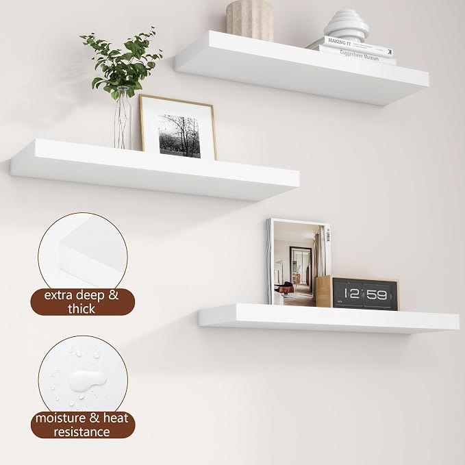 fuqing White Floating Shelves for Wall - Image 5