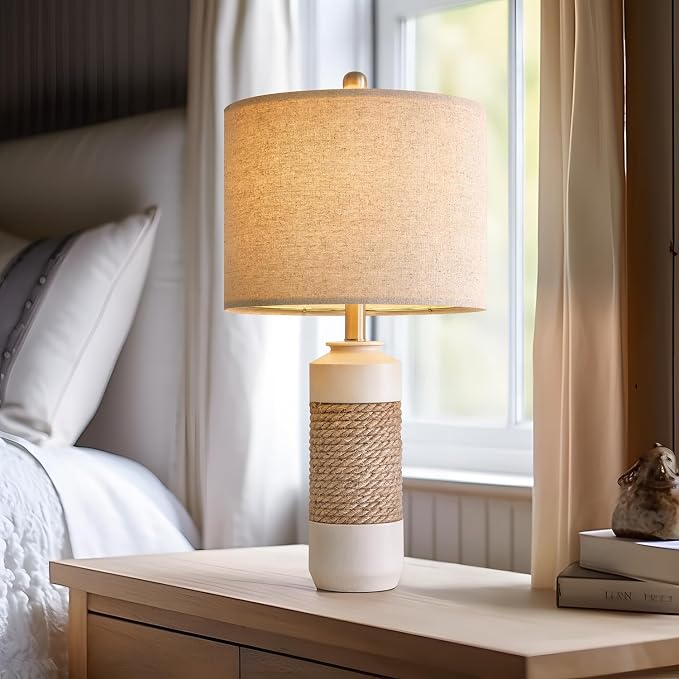 OYEARS 23.75" Bedside Table Lamps Set of 2 - Image 2