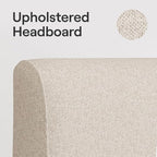 Nectar Bamboo Platform Bed Frame & Upholstered Headboard - Image 7