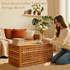 Solid Wood Entryway Bench with Storage, Large storage chest with Removable Bag - Image 8