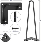 SMARTSTANDARD 16" Hairpin Furniture Legs, Metal Home DIY Projects - Image 2