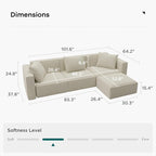 Acanva Luxury Modular Sectional Living Room Sofa Set, Modern Minimalist Style - Image 2