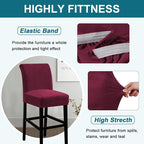 Turquoize Bar Stool Covers 4 Pack Bar Stool Covers - Image 4