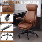 E-Motie Office Chair, Leather Desk Chair - Image 5