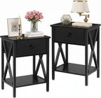 VECELO Nightstands Set of 2, Modern Bedside End Tables, Night Stands by VECELO