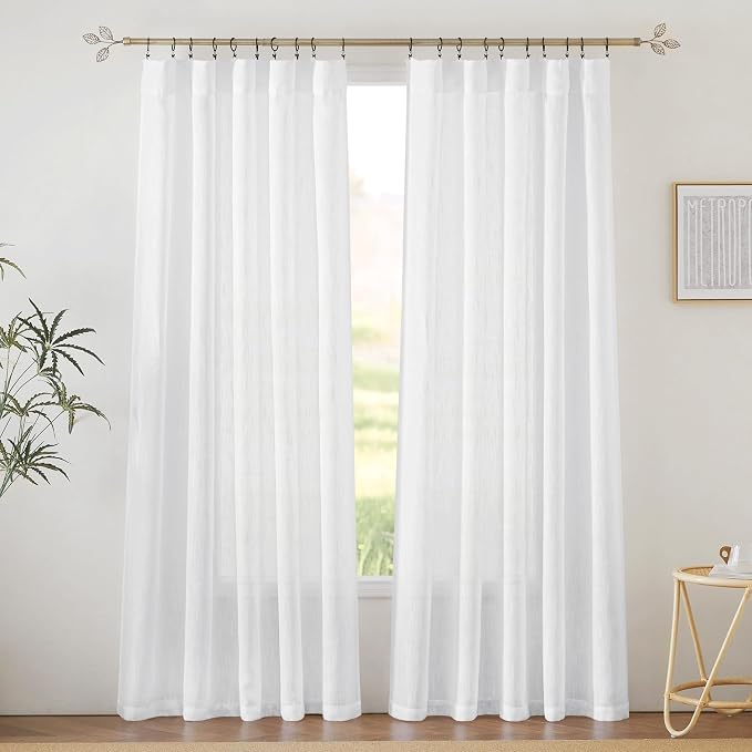 RYB HOME White Curtains & Drapes by RYBHOME