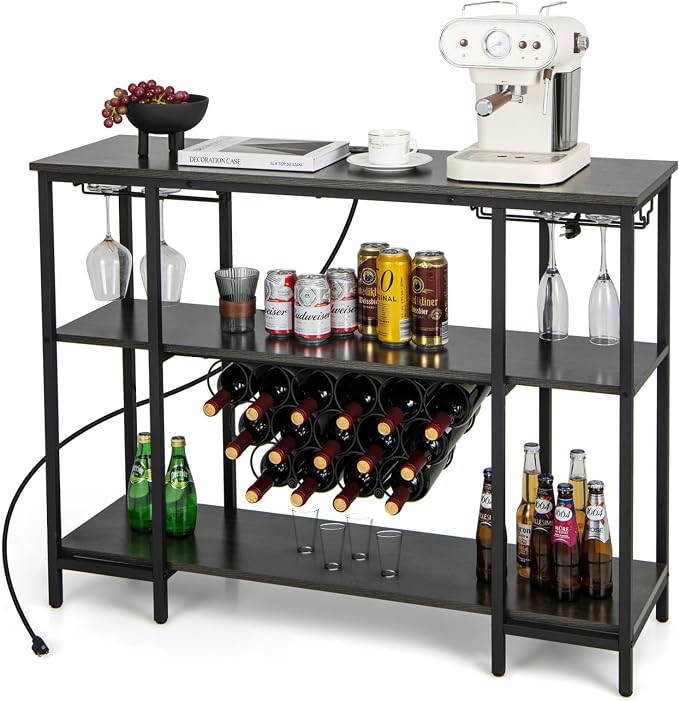 Giantex Wine Rack Freestanding Floor, Bar Cabinet by Giantex