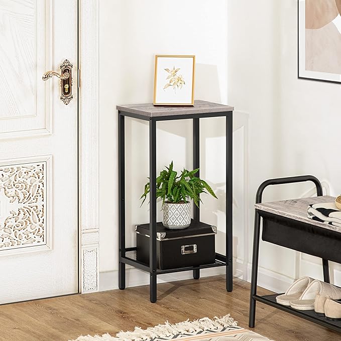 HOOBRO Tall Side Table, Industrial End Telephone Table - Image 5