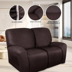 ANARACHON Loveseat Recliner Cover Leather Look Recliner Loveseat Covers - Image 5