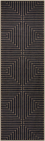 Lahome Black 2x8 Kitchen Runner, Modern Geometric Runner Rug Non Slip | - Image 7