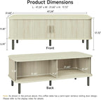 ONBRILL 47.2 Inch Mid Century Modern Coffee Table - Image 2