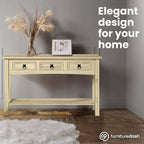 Furniture Dash Solid Wood Hall Table Console 47.9" W, 12.6" D, 28.8" H - Image 5
