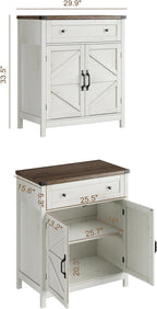 ChooChoo Kitchen Storage Cabinet, Coffee Bar Cabinet, Farmhouse Buffet Sideboard - Image 2