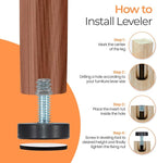 24 Pack M6 Thread Adjustable Furniture Levelers - Image 6
