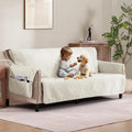 Soft Quilted Couch Cover with Pockets by Pamhaven