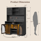71" Pantry Cabinet, Kitchen Hutch Storage - Image 2