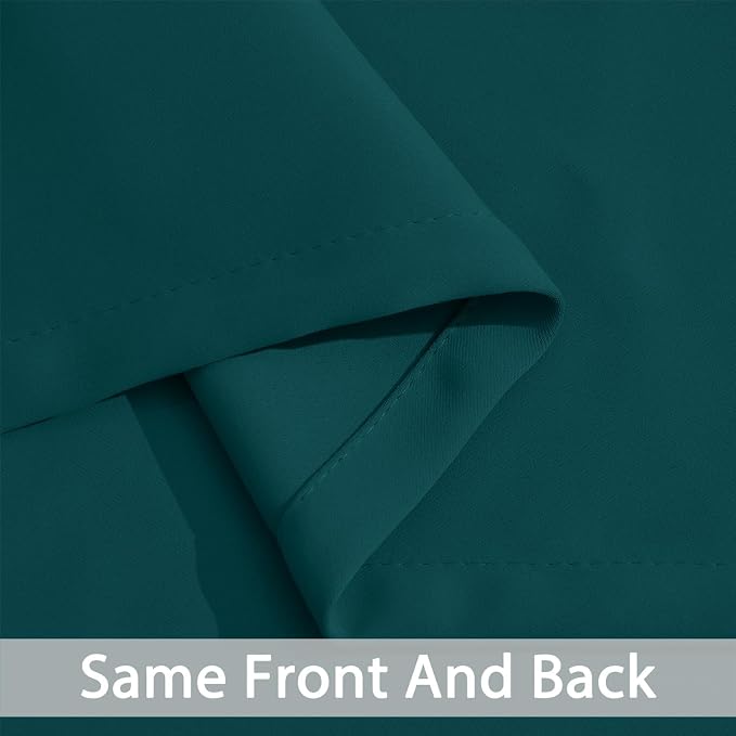Yakamok Room Darkening Curtains 70x84 inch Length Dark Teal-Living Room | 2 - Image 5