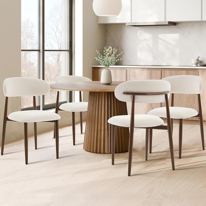 UVV Dining Chairs Set of 4, Metal Kitchen Chairs - Image 4