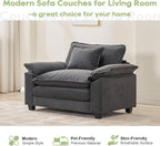 Oprisen Modular Sectional Sofa, Comfy Cloud Couch Sectional Sofa, Velvet Sofa - Image 7
