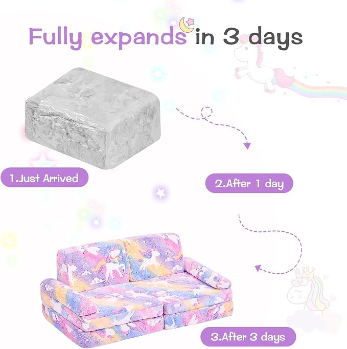 IFNOW Modular Kids Play Couch, Convertible & Washable Toddler Foam Couch Kids - Image 8