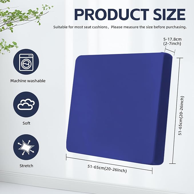 8Pcs Outdoor Cushion Covers, Elastic Patio Cushion Covers | Washable, - Image 2
