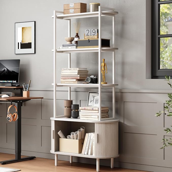 ONBRILL 71" Tall Bookshelf, 4-Tier Book Shelf - Image 7