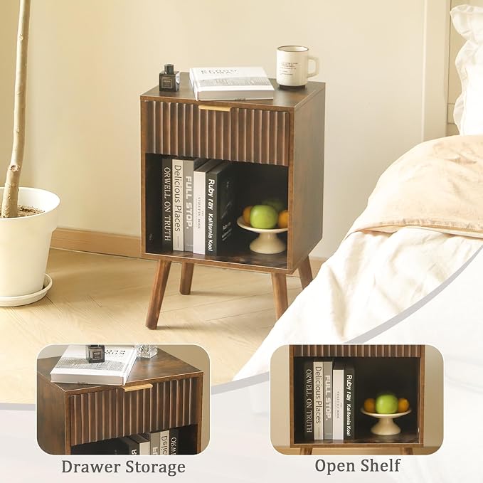 Fultyle Mid Century Modern Nightstand - Image 7