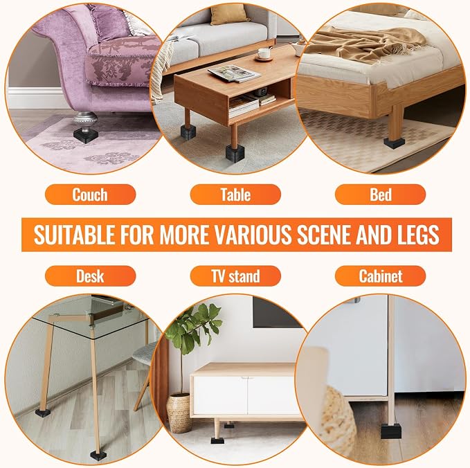 shouwuhho Furniture Risers, 12 Pack Bed Risers - Image 6