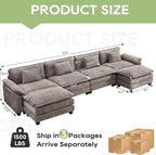 Oprisen 154" Modular Sectional Sofa, Comfy Cloud Couch Sectional Sofa - Image 2