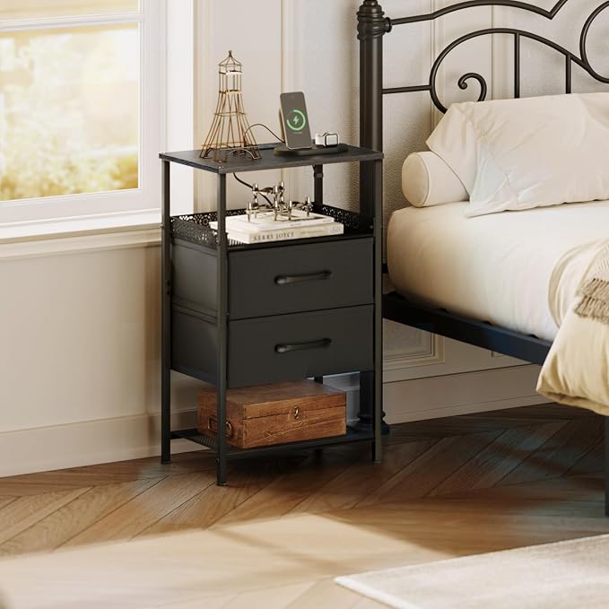JARHETUN Nightstand Set of 2, Night Stands - Image 2