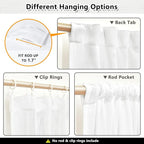 MYSKY HOME Floor to Ceiling Curtains 108 Inches White Sheer Window Drapes 2 - Image 3