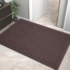 Sturdy Front Door Mat, Absorbent Muddy Dirt Resist Welcome Door Mats Outdoor by HIYARD