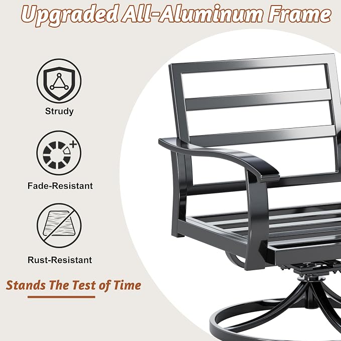 HOMREST Outdoor Swivel Rocker Patio Chairs - Image 9