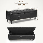 Mangodan 50" Storage Ottoman Bench, Tufted Ottoman - Image 2