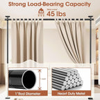 SUNALLY Room Divider Curtain Rod, No Drilling Room Separator - Image 5