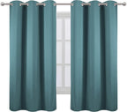 Sea Teal Blackout Curtains 40 x 63 Inch Length/Set of 2 Curtain Panels/Thermal - Image 2