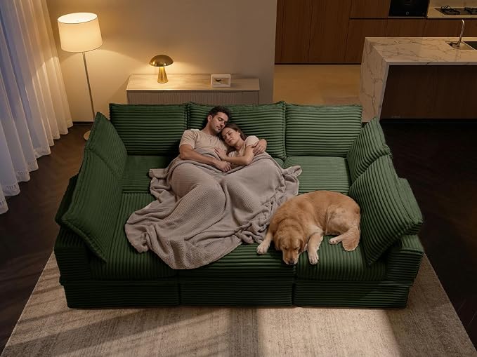 Upgrade Boneless Couch with Storage, Extra Deep&High Seat Modular Sectional - Image 5